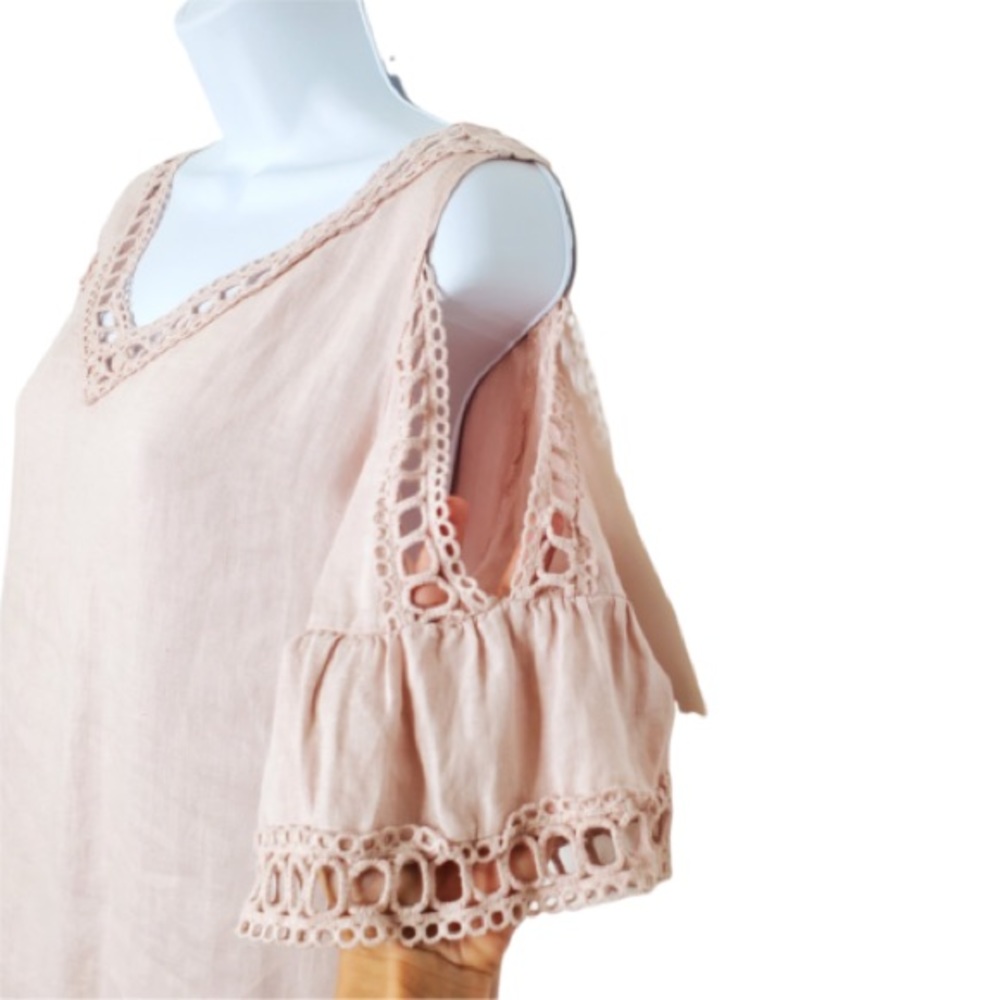 Terzo Millennio Cut out Crochet Linen Dress - Picture 5 of 7